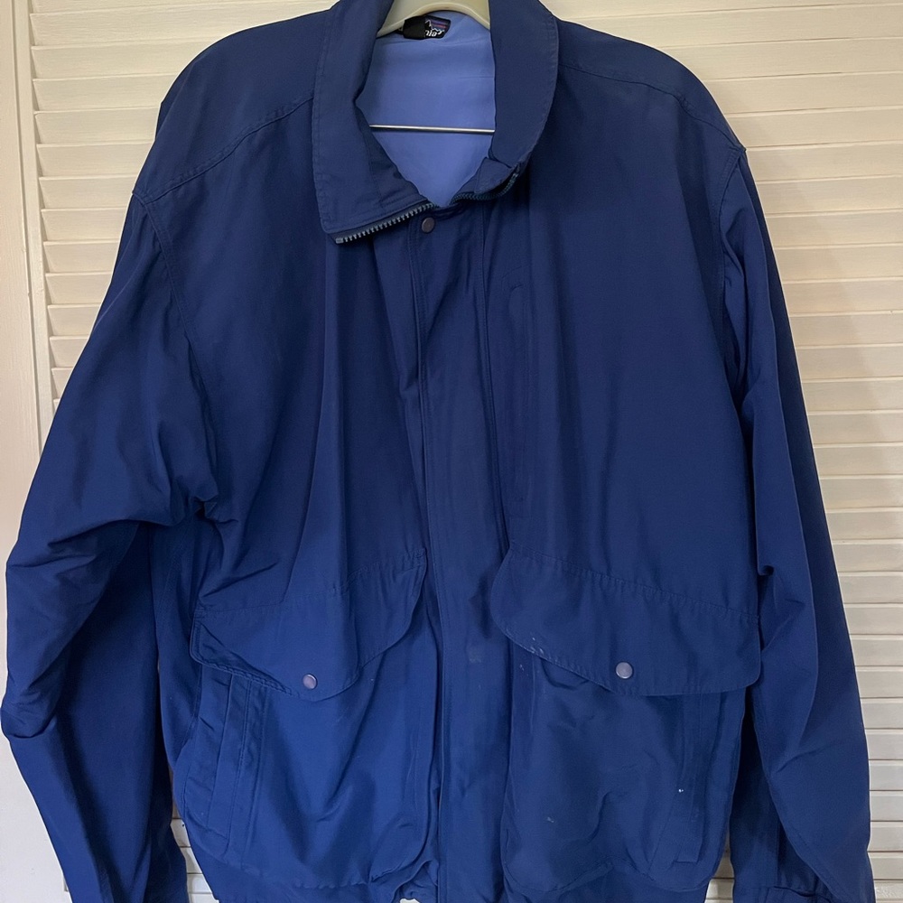 Mens Blue Patagonia Windbreaker w/ pockets